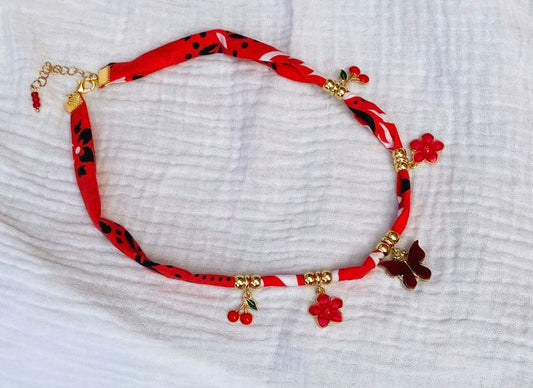 Collier bandana rouge