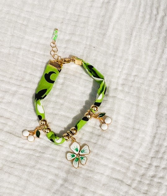 Bracelet bandana vert