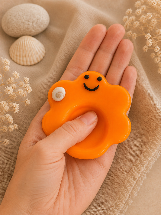 Trésor d'apaisement Smiley orange fluo