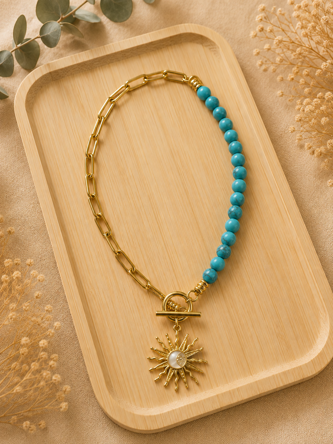 Collier Howlite Bleue