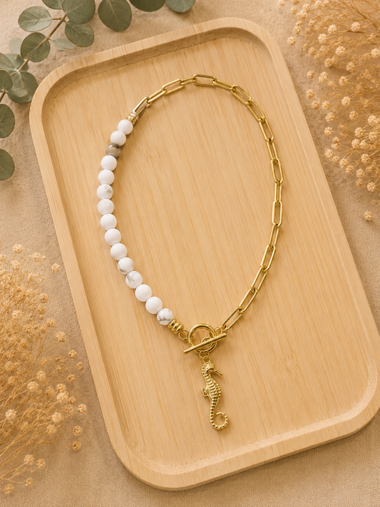 Collier Howlite Blanche