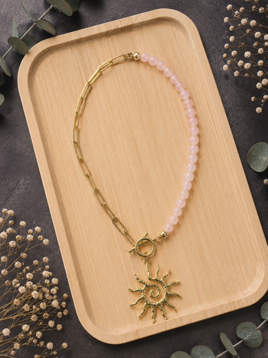 Collier Quartz rose