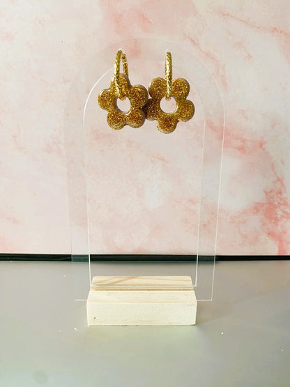 Pailletées jaune (base violette)