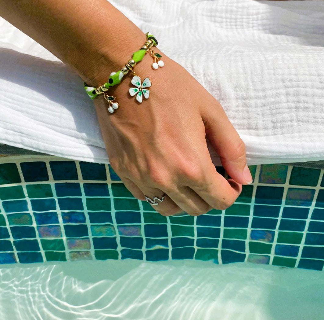 Bracelet bandana vert