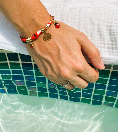 Bracelet bandana rouge