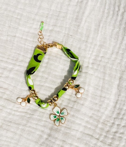 Bracelet bandana vert