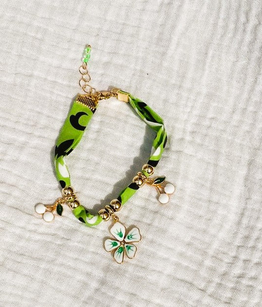 Bracelet bandana vert