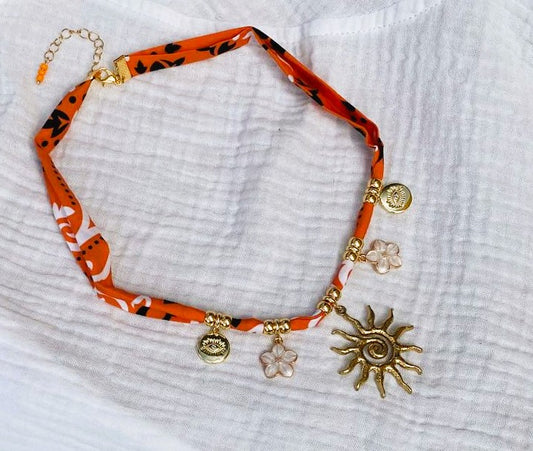 Collier bandana orange