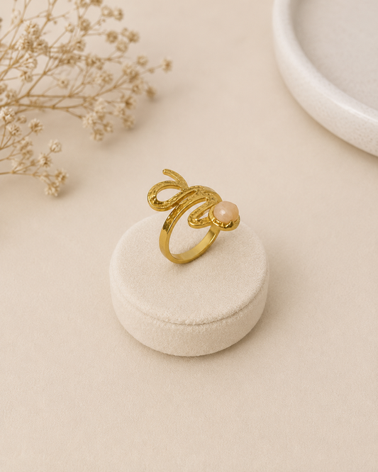 Bague serpent - rose