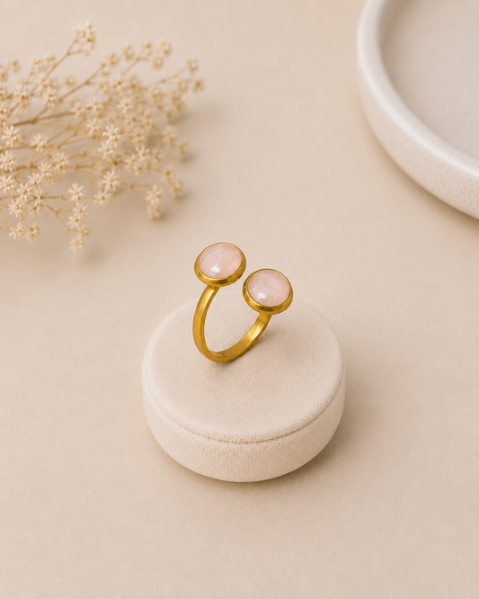 Bague double or - rose