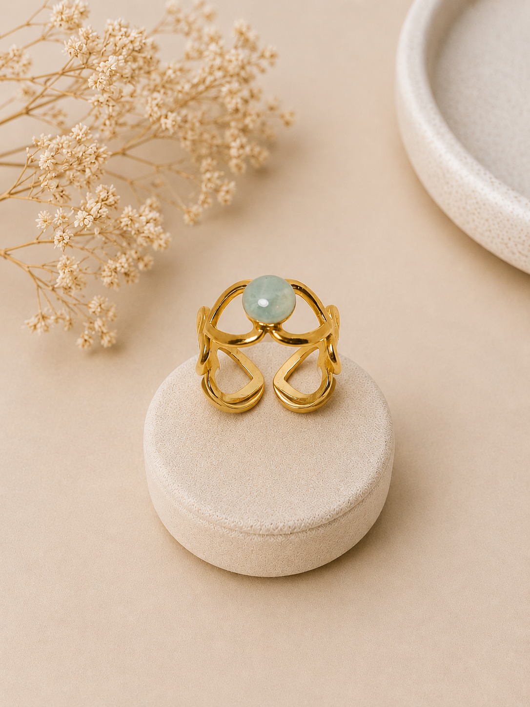 Bague coeur - bleu