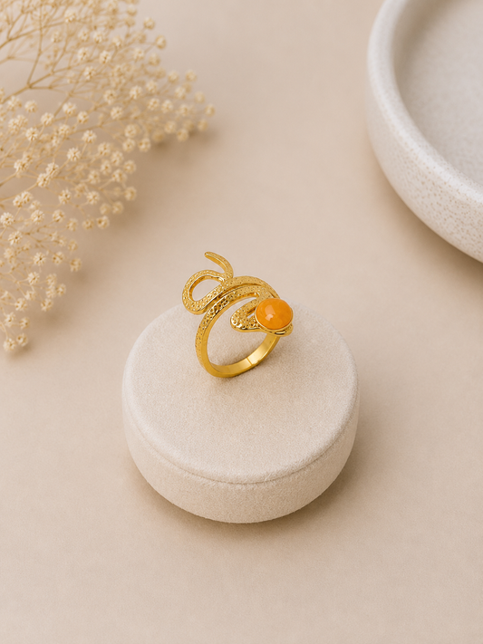 Bague serpent - orange