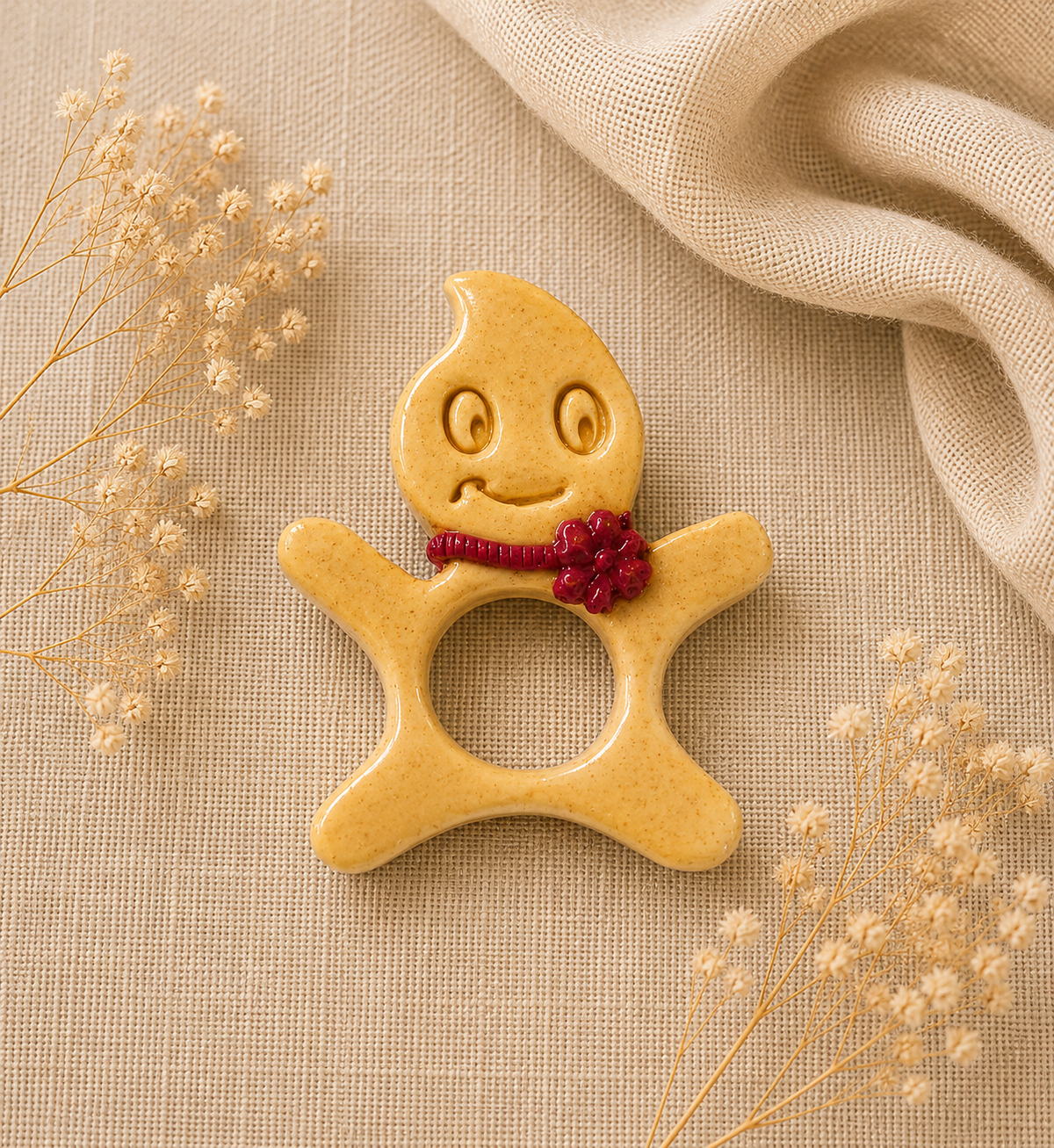 Broche à lunette smiley saumon