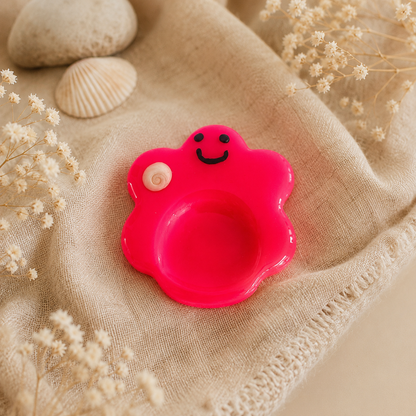 Trésor d'apaisement Smiley rose fluo
