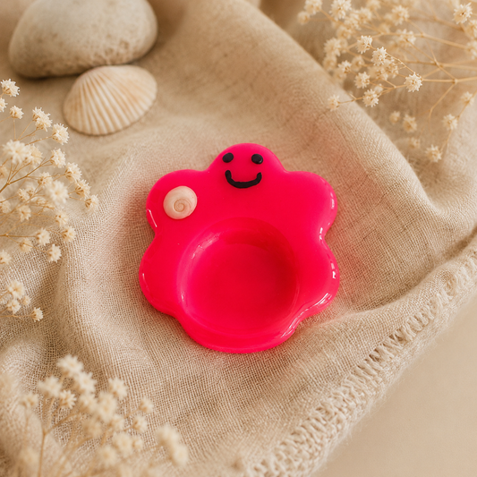 Trésor d'apaisement Smiley rose fluo