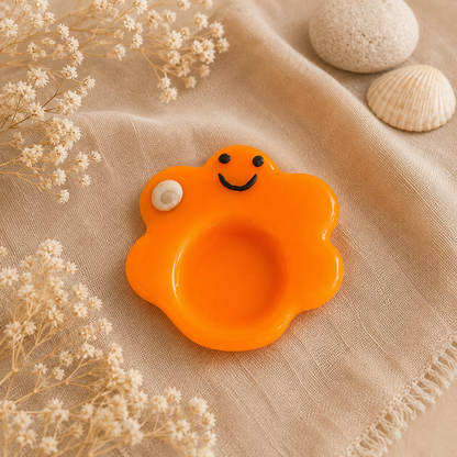 Trésor d'apaisement Smiley orange fluo