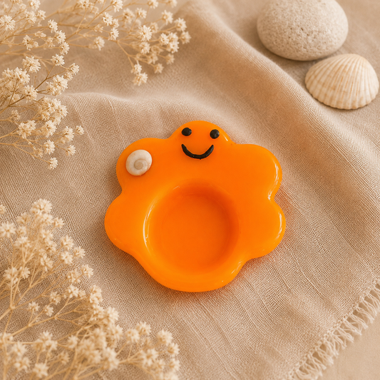 Trésor d'apaisement Smiley orange fluo