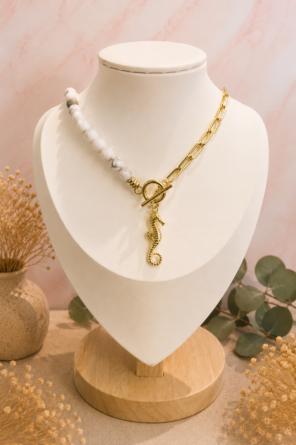 Collier Howlite Blanche