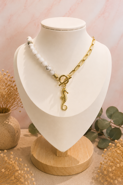 Collier Howlite Blanche