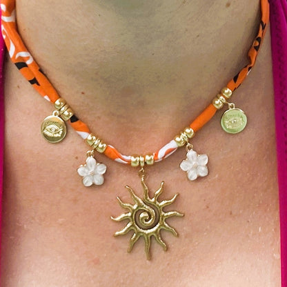 Collier bandana orange
