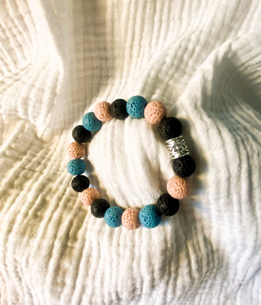 Bracelet volcanique multicouleur