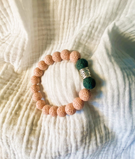 Bracelet volcanique Rose pâle