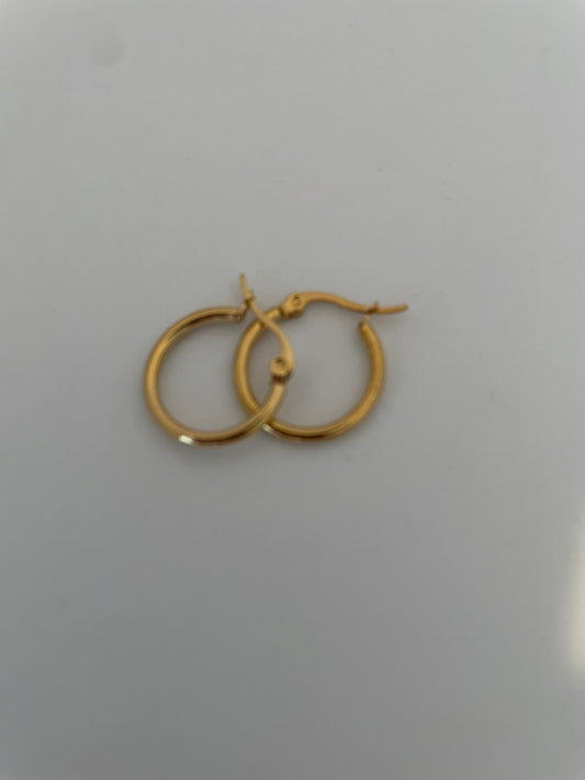 Créoles plaqué Or - 2,0 cm (fermeture clip)