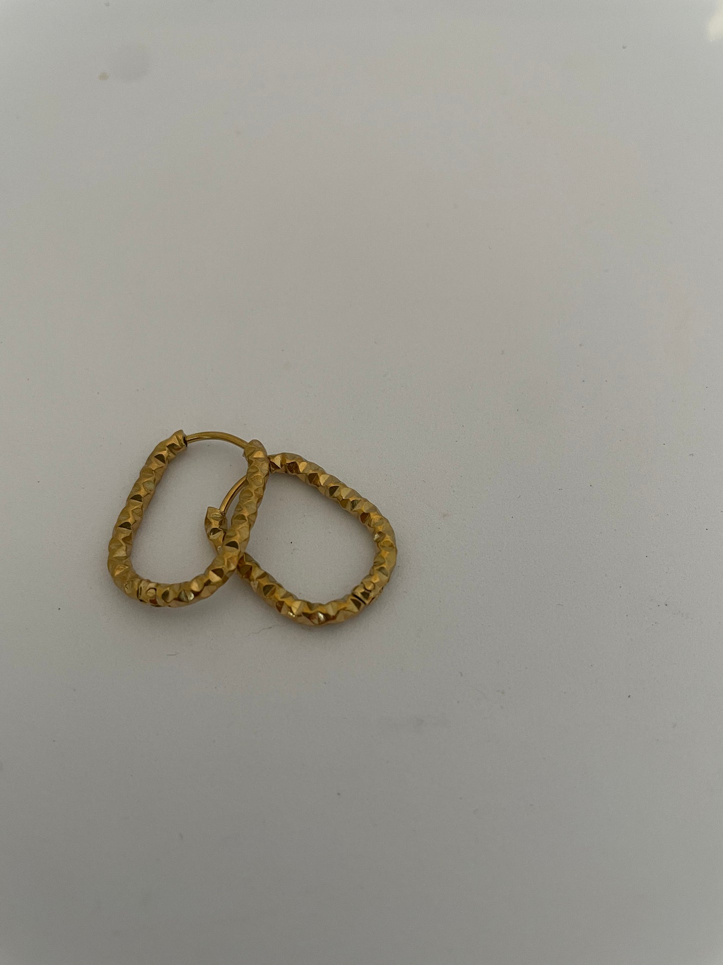 Créoles plaqué Or rectangulaire - 2,0 cm