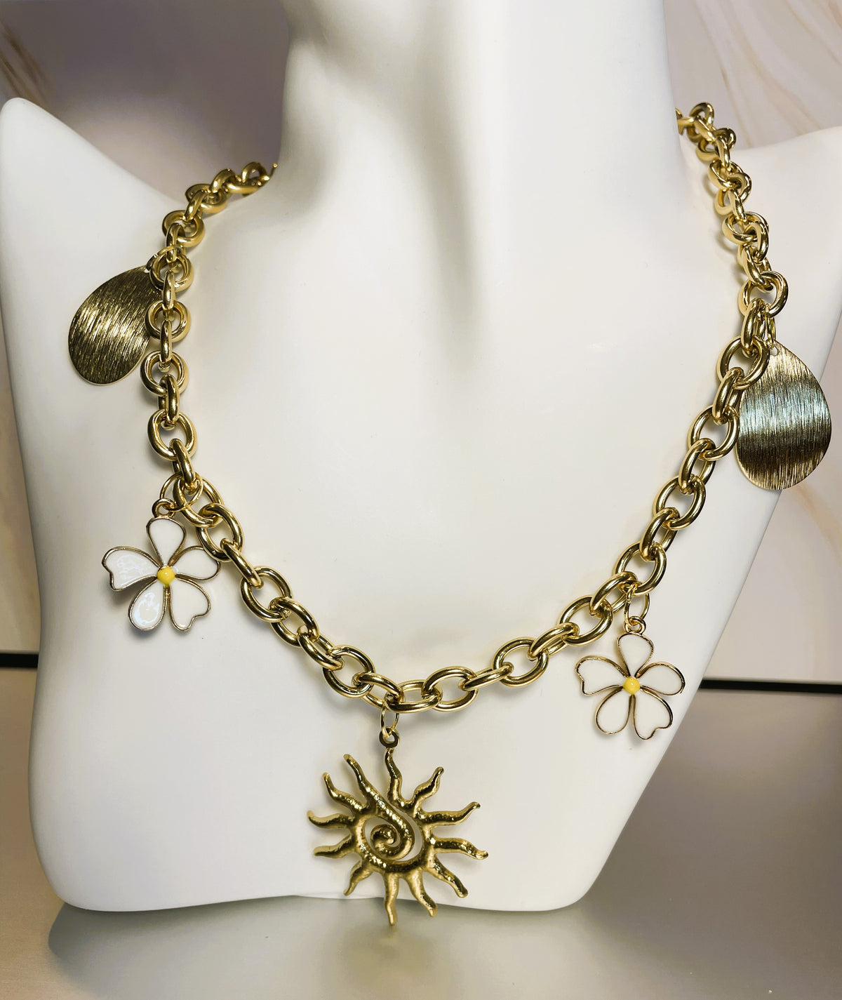 Collier grosses mailles