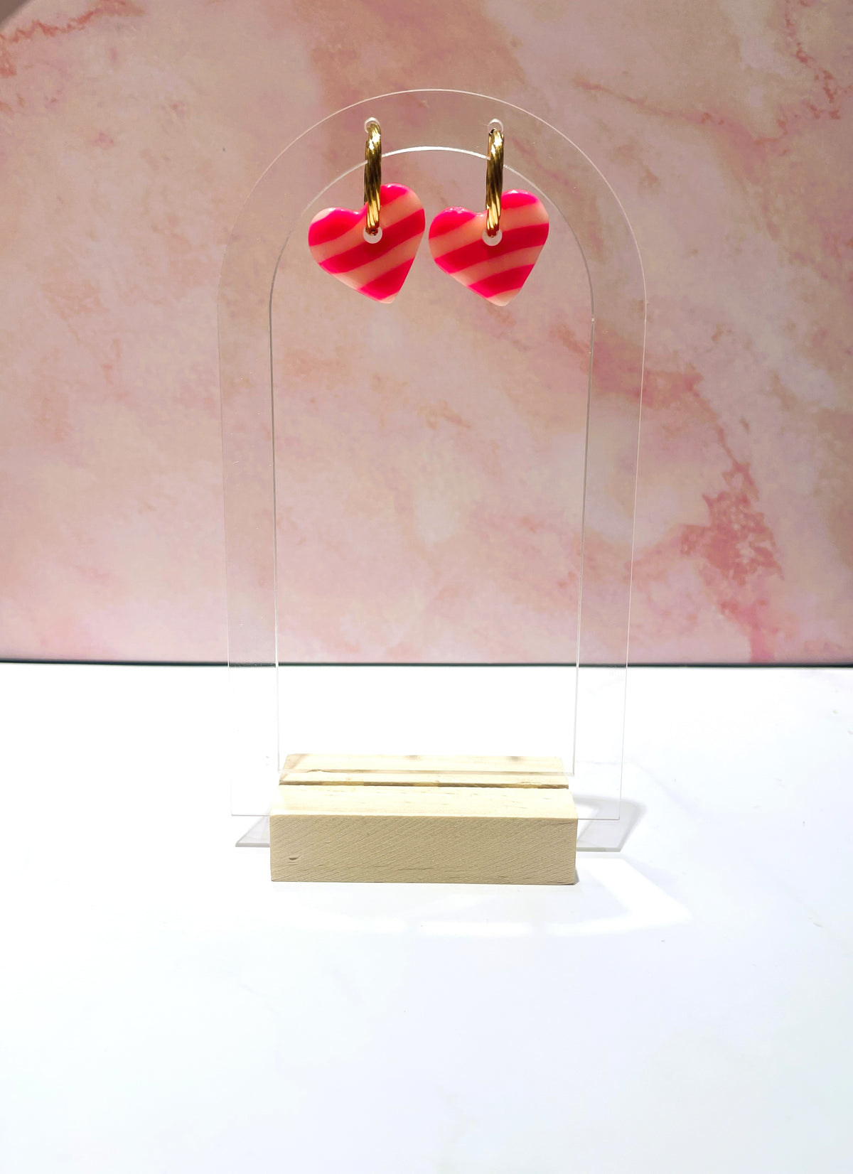 Rayées fluo rose