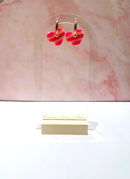 Rayées fluo rose