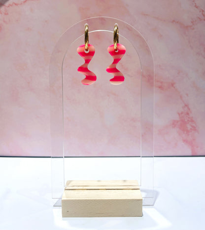Rayées fluo rose