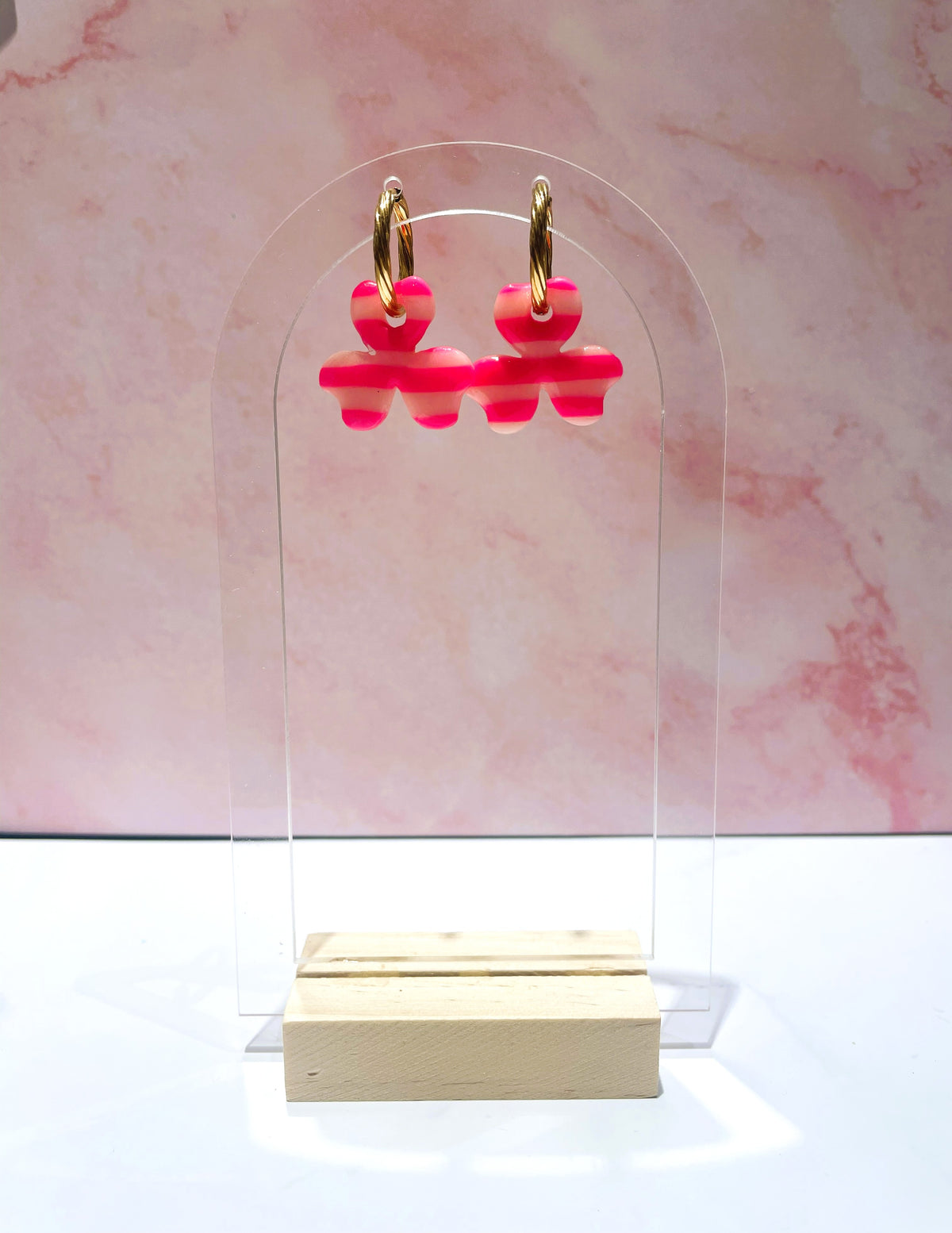 Rayées fluo rose