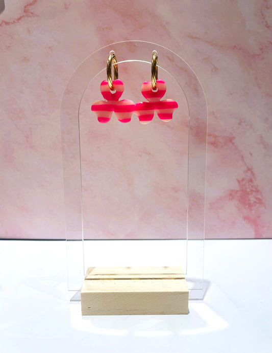 Rayées fluo rose