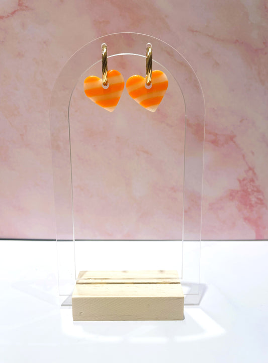 Rayées fluo orange
