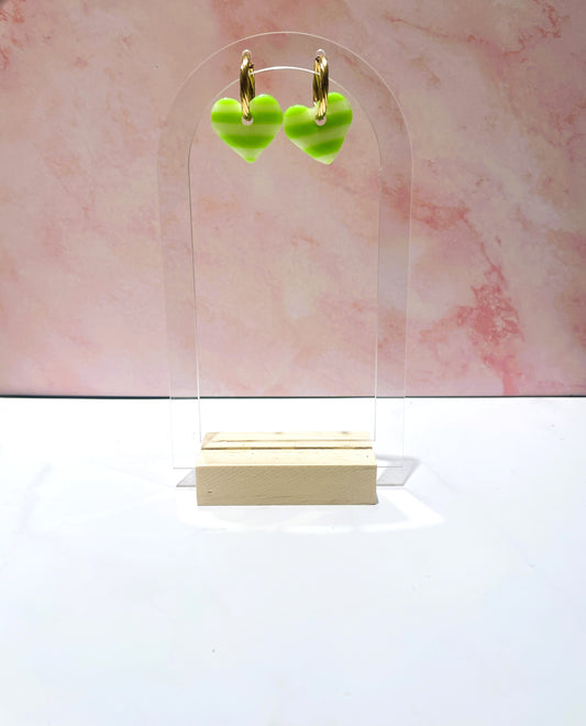 Rayées fluo vert