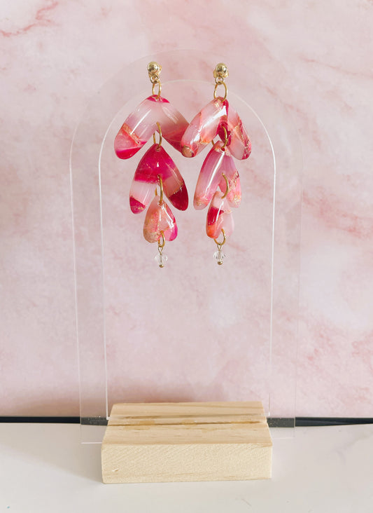 Boucles longues fleurs