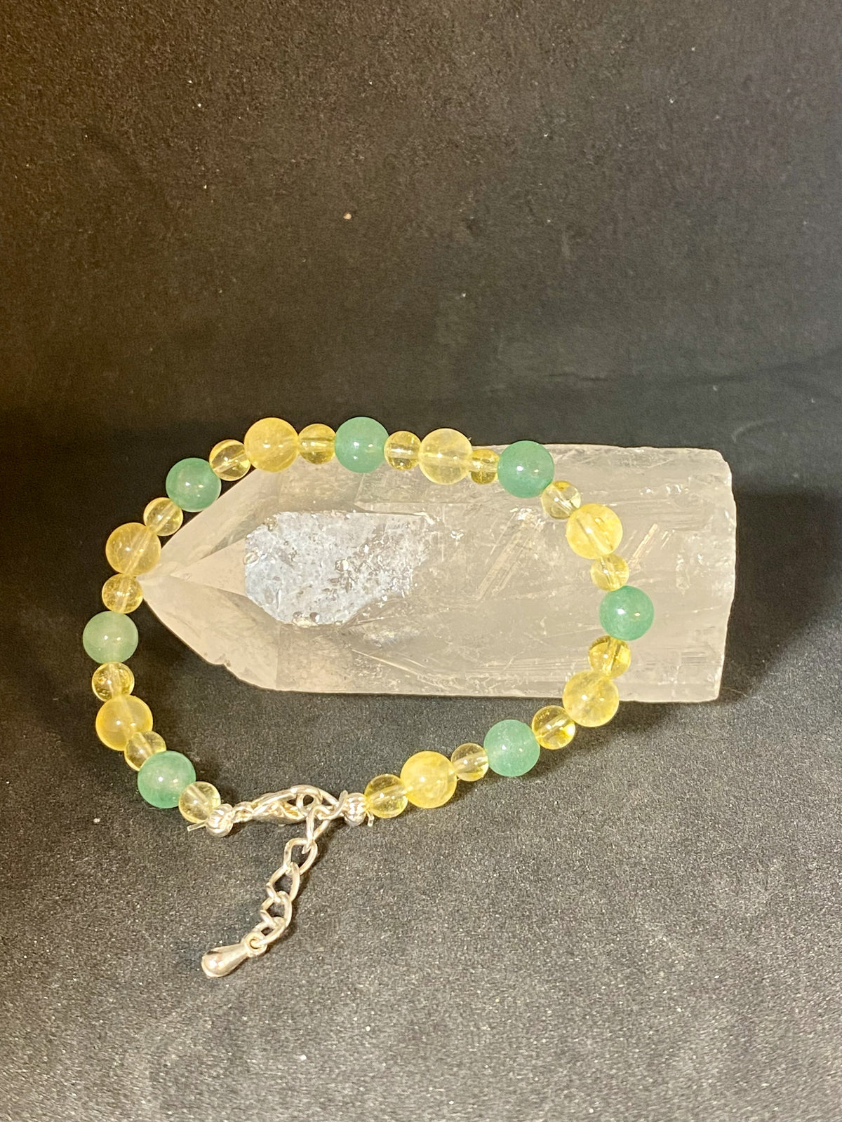 Citrine et aventurine (4 et 6 mm - ajustable)