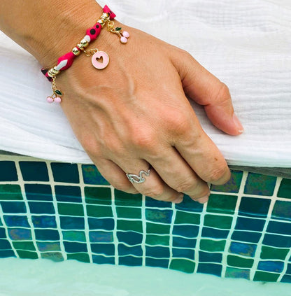 Bracelet bandana rose