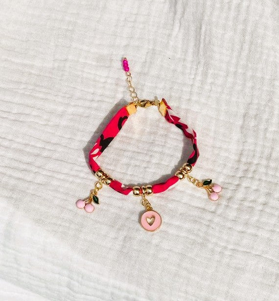 Bracelet bandana rose