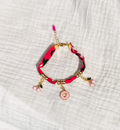 Bracelet bandana rose