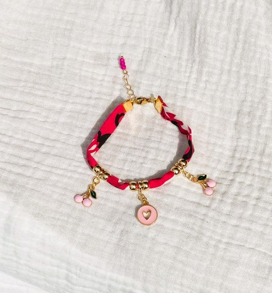 Bracelet bandana rose